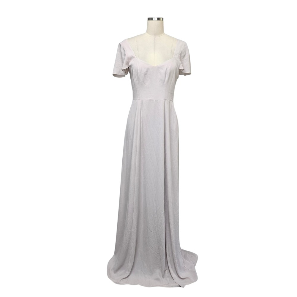Show Me Your Mumu Marie Maxi Dress Show Me The Ring Crisp Grey Size Large NWT